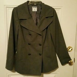 OLD NAVY GRAY WOOL PEA COAT